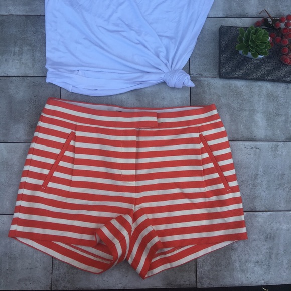 J CREW COTTON STRIPED TEXTURED SHORTS - Picture 2 of 6